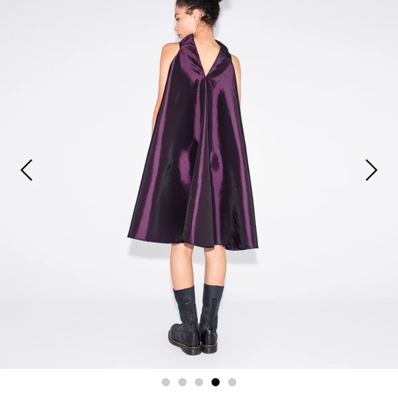 Bianca Popp Wolf and Badger Bell Dress Short In Purple Taffeta L maternity - Picture 3 of 4